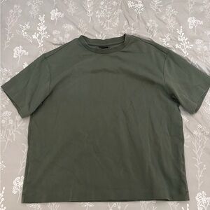 H&M Men's Short Sleeve Crew T-Shirt in Olive